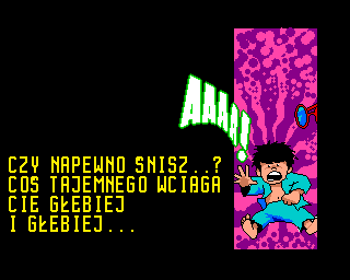 Jurajski Sen (Amiga) screenshot: Is it a dream?