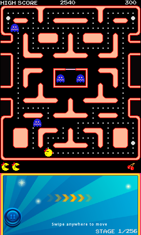 Ms. Pac-Man (Android) screenshot: Power pill activated