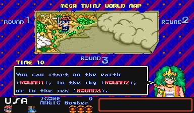 Chiki Chiki Boys (Arcade) screenshot: Select world