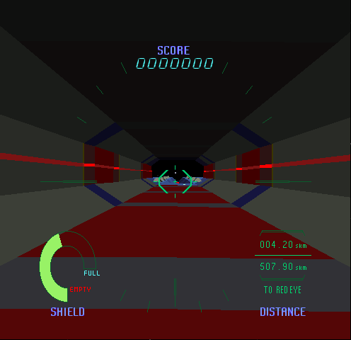 Starblade (Arcade) screenshot: Ready for launch.