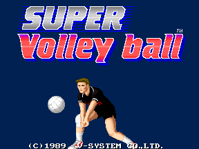 Super Volley ball (Arcade) screenshot: Title Screen.