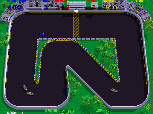 Super Sprint (Arcade) screenshot: Last Lap.