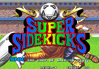 Super Sidekicks (Arcade) screenshot: Title Screen.