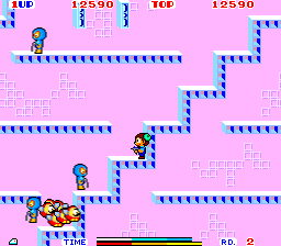 Teddy Boy (Arcade) screenshot: More enemies to kill.
