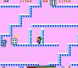 Teddy Boy (Arcade) screenshot: Next level.
