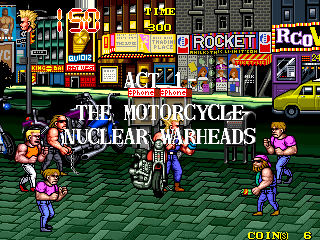 The Combatribes (Arcade) screenshot: Act 1.