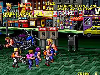 The Combatribes (Arcade) screenshot: Got someone.