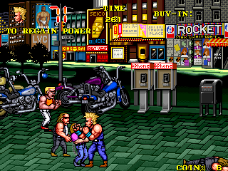 The Combatribes (Arcade) screenshot: Punched him.