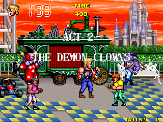 The Combatribes (Arcade) screenshot: Act 2.