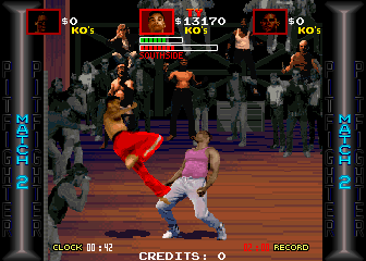 Pit-Fighter (Arcade) screenshot: Get ready to go to the floor