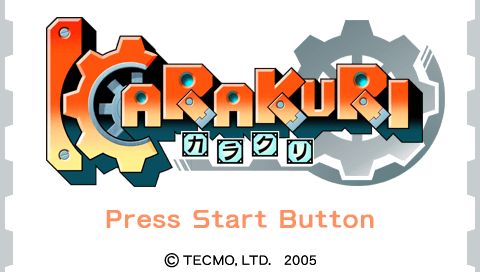 Tokobot (PSP) screenshot: Karakuri title screen