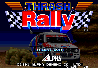 Thrash Rally (Arcade) screenshot: Title Screen.