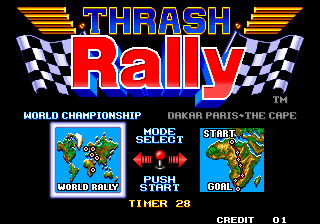 Thrash Rally (Arcade) screenshot: Mode Select.