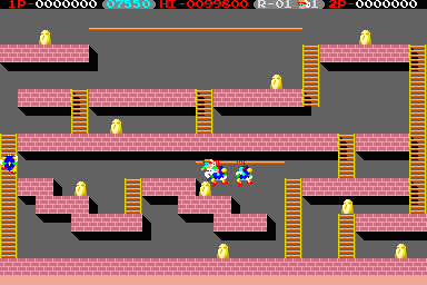 Lode Runner: The Bungeling Strikes Back (Arcade) screenshot: I got hit