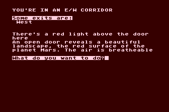 Menagerie (Atari 8-bit) screenshot: The Alien Vessel Lands on Mars