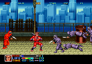 Ninja Combat (Arcade) screenshot: Second stage