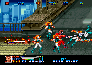 Ninja Combat (Arcade) screenshot: Transformation in enemies