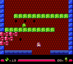 Jet-Paco (NES) screenshot: Flying upwards.