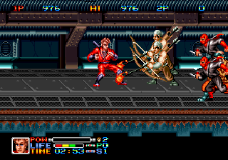 Ninja Combat (Arcade) screenshot: Stop the train :D