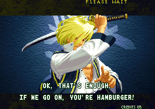 The Last Blade 2 (Arcade) screenshot: Taunting.