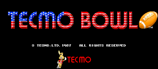 Tecmo Bowl (Arcade) screenshot: Title Screen.