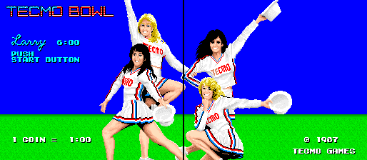 Tecmo Bowl (Arcade) screenshot: Cheerleaders.