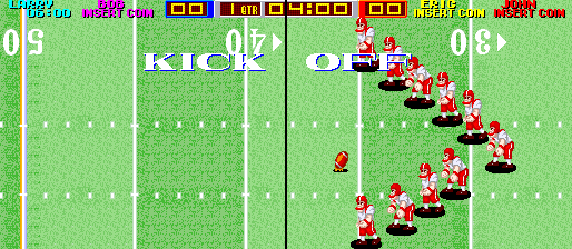 Tecmo Bowl (Arcade) screenshot: Kick-Off.