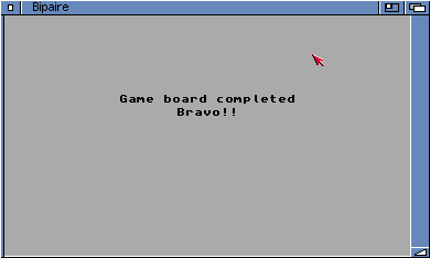 Bipaire (Amiga) screenshot: Board completed