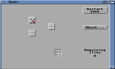 Bipaire (Amiga) screenshot: Just four left