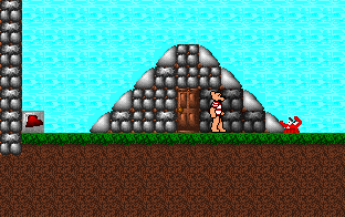 A-J's Quest (DOS) screenshot: Level 5: Rocky Tree (beginning)