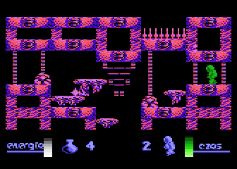 Alchemia (Atari 8-bit) screenshot: Looks like undergound