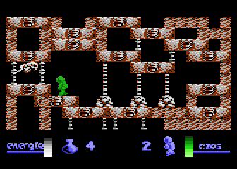 Alchemia (Atari 8-bit) screenshot: Second level