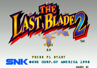 The Last Blade 2 (Arcade) screenshot: Title Screen.