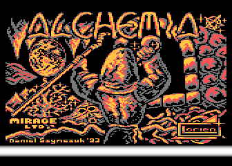 Alchemia (Atari 8-bit) screenshot: Title screen