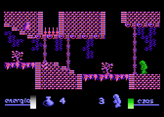 Alchemia (Atari 8-bit) screenshot: Air vortex