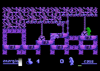 Alchemia (Atari 8-bit) screenshot: Time is almost over