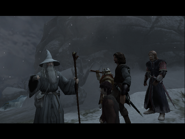 The Lord of the Rings: The Two Towers (PlayStation 2) screenshot: Travelling to Moria