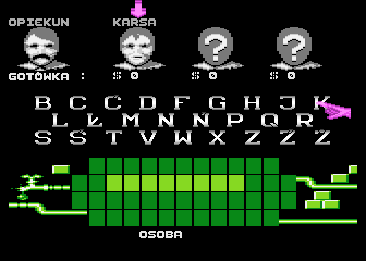 Magia Fortuny (Atari 8-bit) screenshot: Choose letter