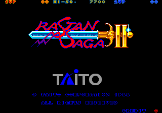 Nastar Warrior (Arcade) screenshot: Title screen