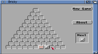 Bricky (Amiga) screenshot: Starting out