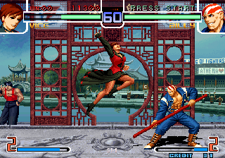 The King of Fighters 2002: Challenge to Ultimate Battle (Arcade) screenshot: Billy with stick