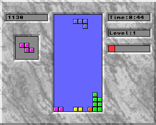 Tetriz (Amiga) screenshot: Back to basics