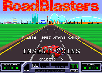 RoadBlasters (Arcade) screenshot: Title screen
