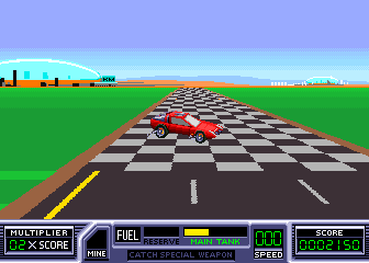 RoadBlasters (Arcade) screenshot: The finish line