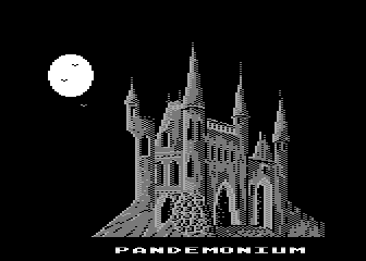 Pandemonium (Atari 8-bit) screenshot: Title screen