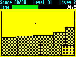 Zolyx (ZX Spectrum) screenshot: Filling the area