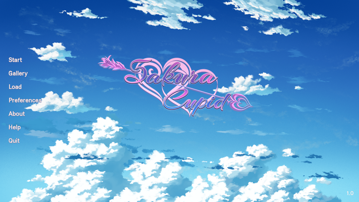 Sakura Cupid (Windows) screenshot: The main menu