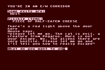 Menagerie (Atari 8-bit) screenshot: Help from the Janusian Mouse