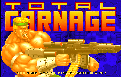 Total Carnage (Arcade) screenshot: Title screen