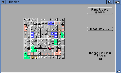 Bipaire (Amiga) screenshot: Removing some tiles on the top of the stack
